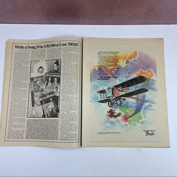 Vintage Rolling Stone Magazine Marvin Gaye April 1974 Music Art History - Picture 5 of 6